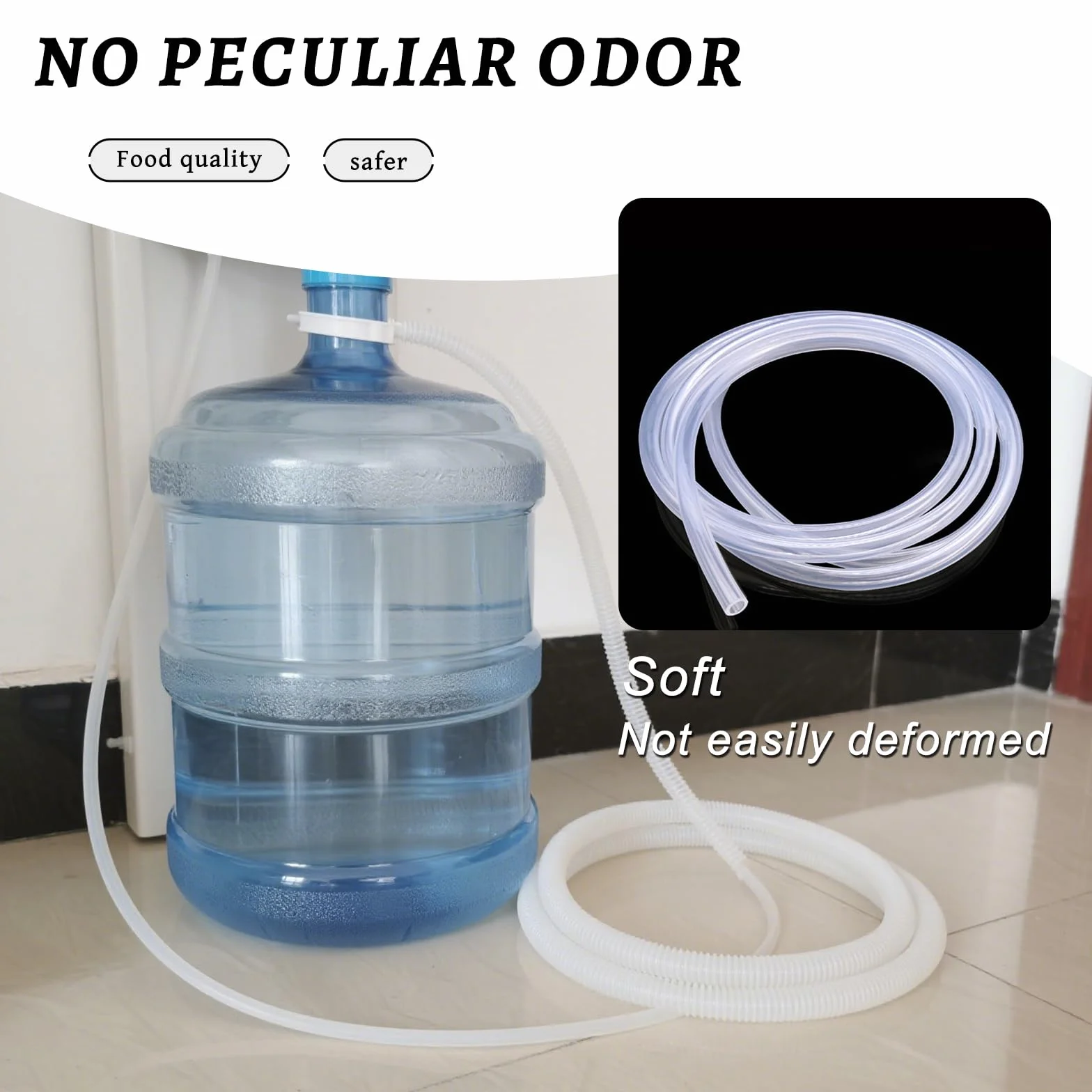 LALAGO Tube en Silicone Flexible Qualité Alimentaire en Caoutchouc Transparent pour la maison, l'eau potable, l'industrie - 13mm ID x OD 18mm, épaisseur de 2,5mm, 3 mètres