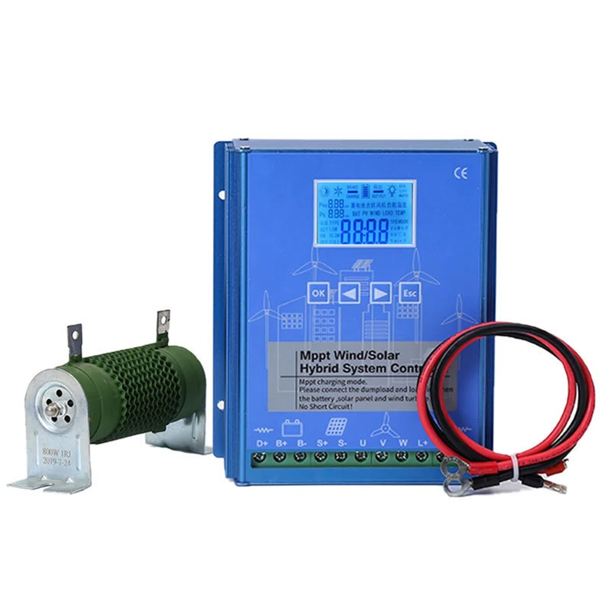 Contrôleur Hybride Solaire éolien Contrôleur Complémentaire Éolien Et Solaire MPPT 12V24V48V Boost Charge De Surveillance Lampadaire