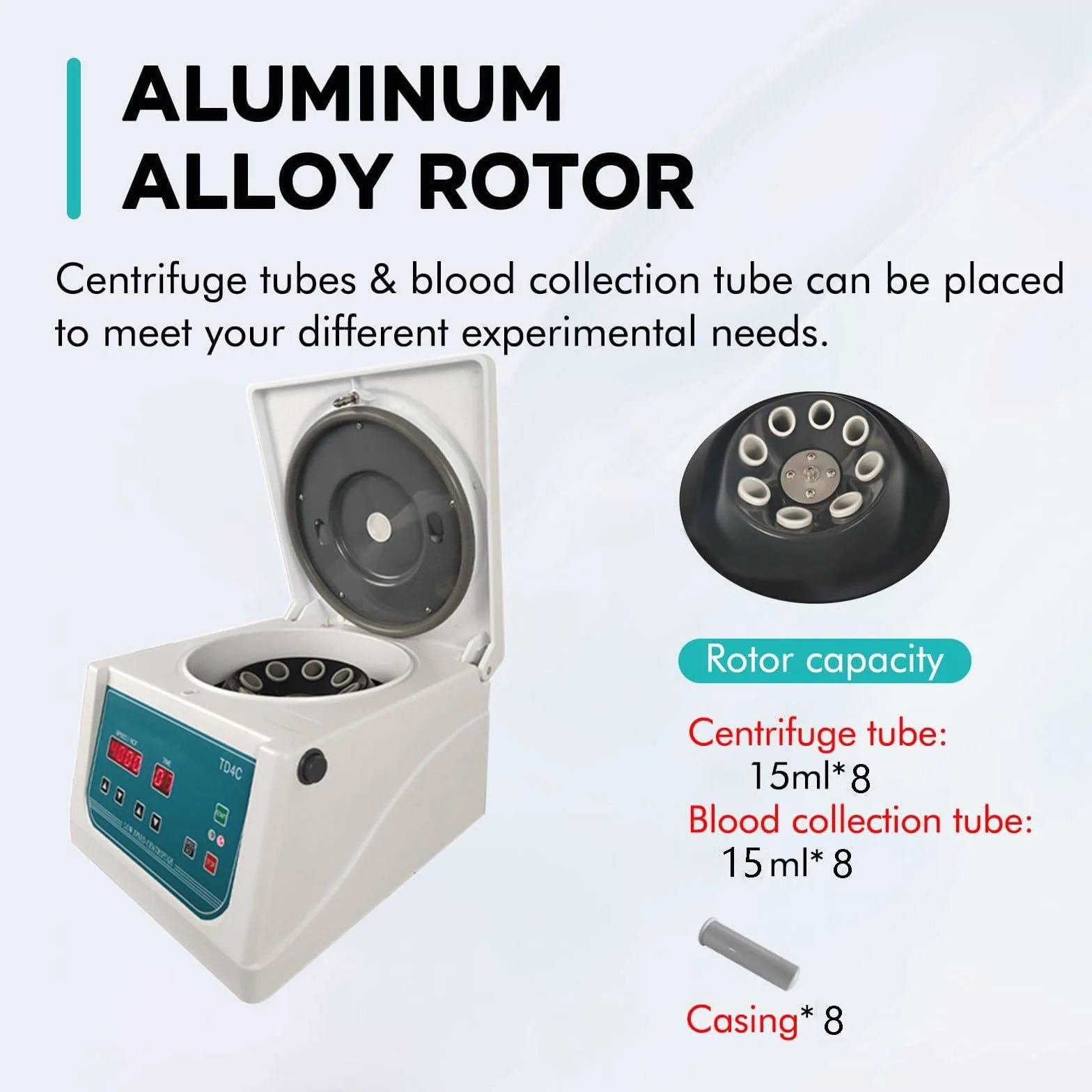 Centrifugeuse De Laboratoire, Professionnelle Centrifugeuse PRP Plasma avec 4000 RPM,Minuterie De 90 Min, Max 2150xg RCF pour La Pratique Médicale Sang/Sérum/Plasma/Graisse