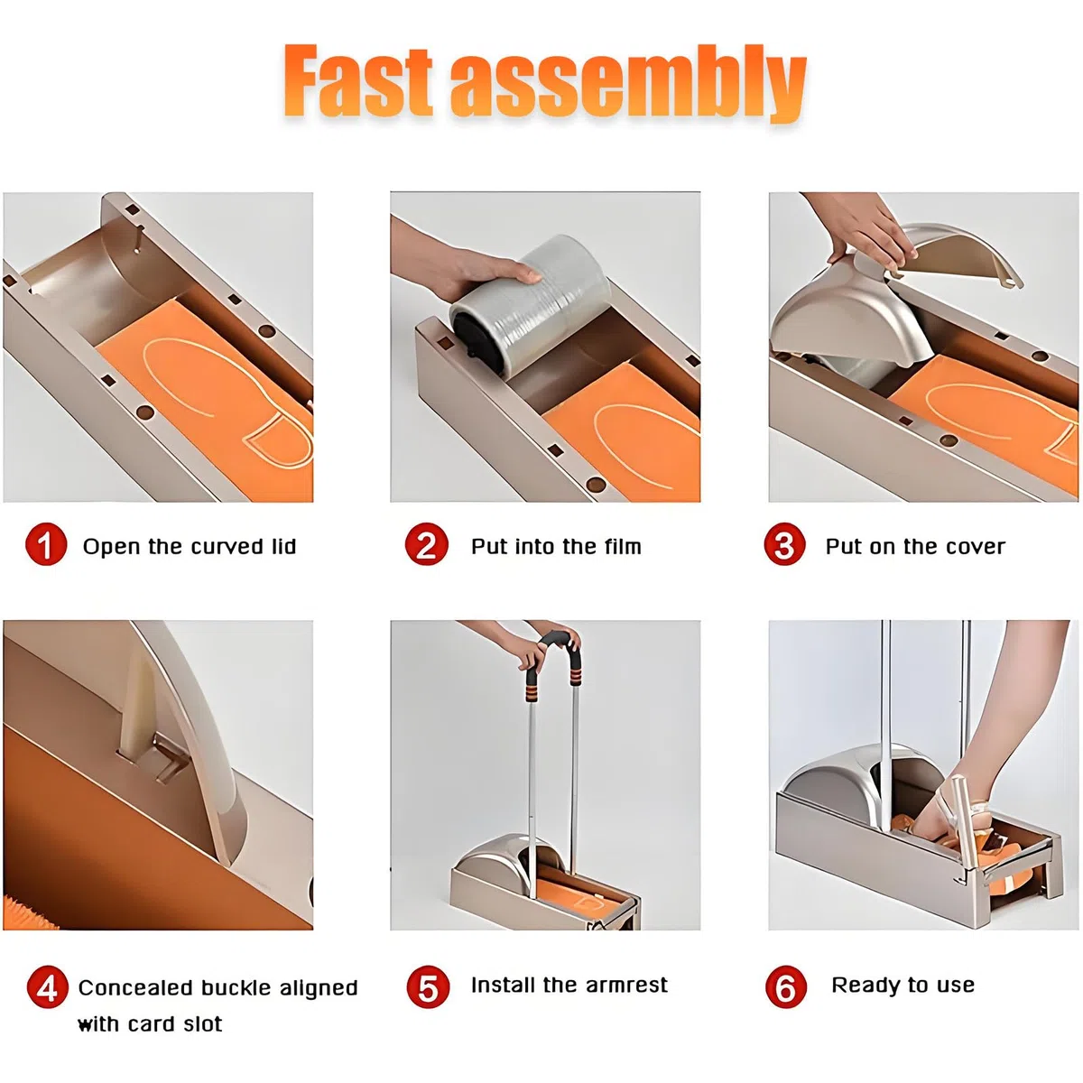 Lot de 1200 couvre-chaussures jetables avec support de main, design antidérapant pour la maison, le bureau et les sols intérieurs