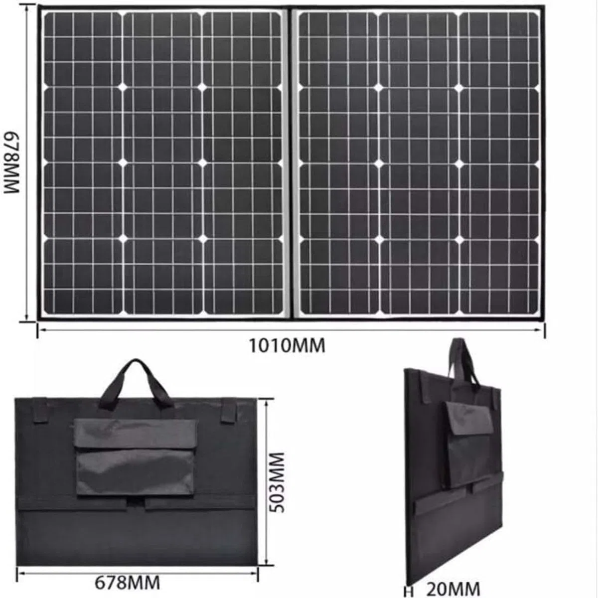 Kit De Panneau Solaire Pliable Monocristallin Portable Léger avec Sortie USB De Contrôleur pour Bateau De Camping-Car RV