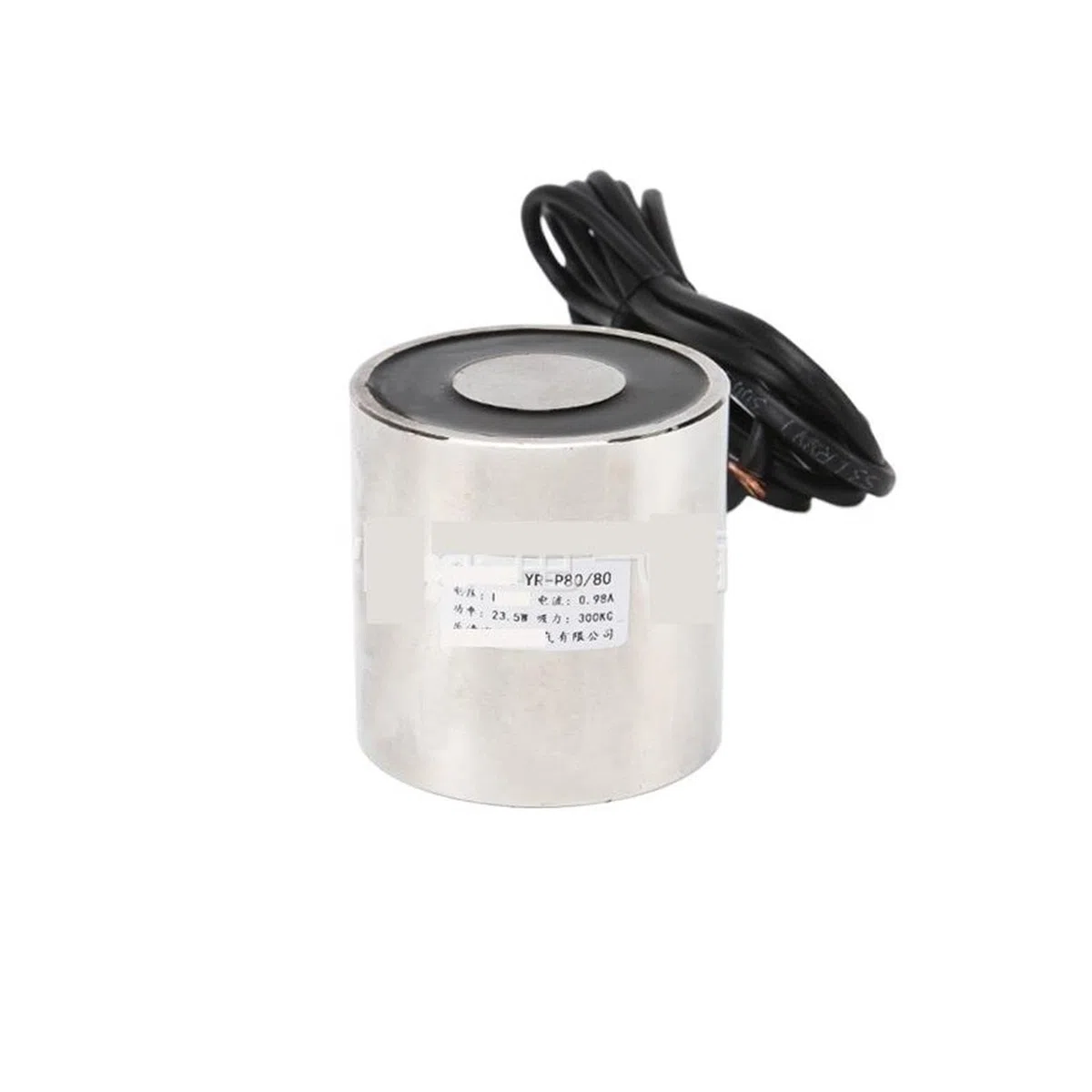 Électro-aimant à ventouse YR-P80/80, 300KG DC12V DC24V(DC12V)