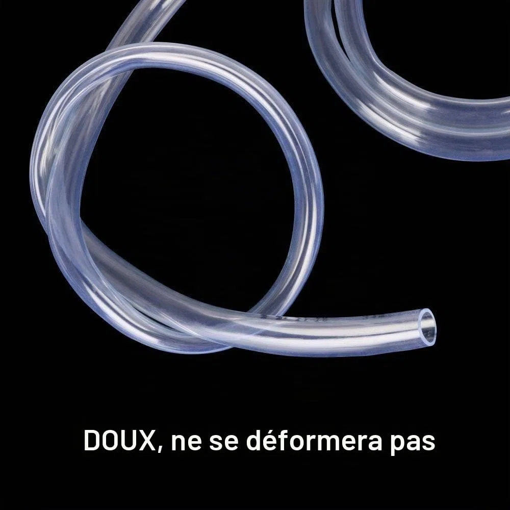 Flintronic Tuyau de Pression 5M - 15 MM ID x 18 MM OD - Pour Air, Oxygène d'Aquarium, Carburant et Huile - Transparent