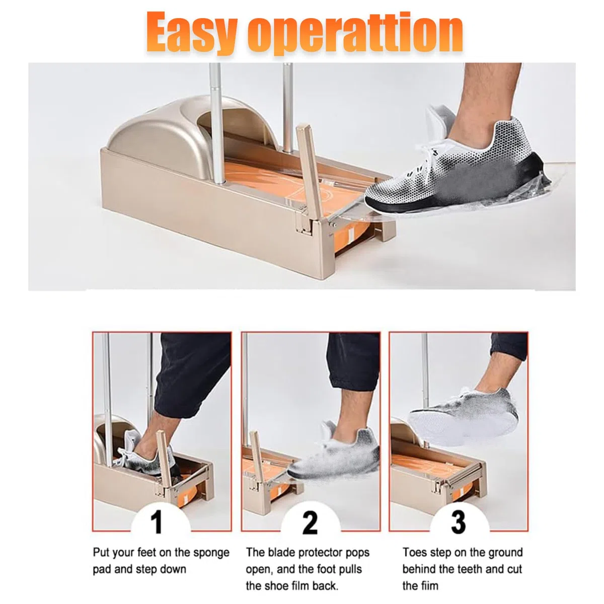 Lot de 1200 couvre-chaussures jetables avec support de main, design antidérapant pour la maison, le bureau et les sols intérieurs