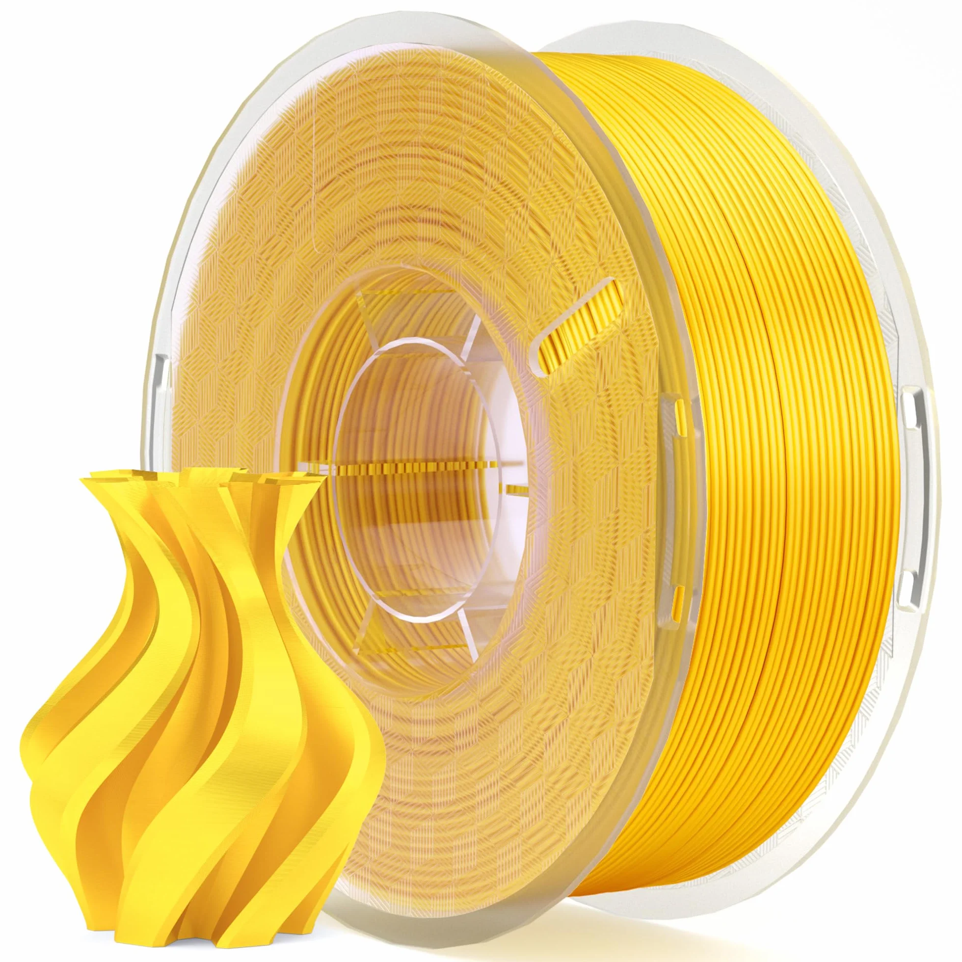 ELEGOO Filament PLA Soie 1,75 mm Soie Or 1KG, Filament pour Imprimante 3D Brillant Précision Dimensionnelle +/- 0,02 mm, Bobine 1kg (2,2 lbs) Compatible avec la Plupart des Imprimantes 3D FDM