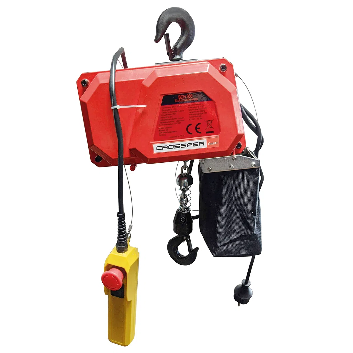 Palan électrique à chaîne avec chaîne 3M et capacité de charge de 300 kg BDH-300