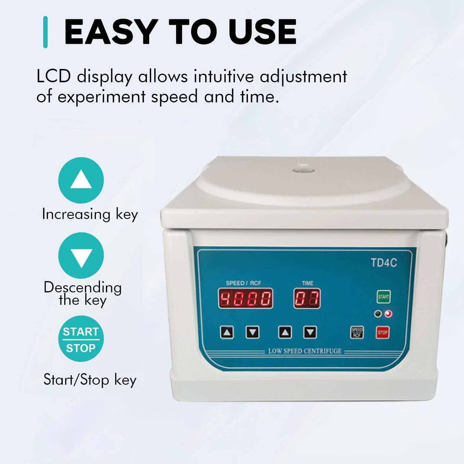 Centrifugeuse De Laboratoire, Professionnelle Centrifugeuse PRP Plasma avec 4000 RPM,Minuterie De 90 Min, Max 2150xg RCF pour La Pratique Médicale Sang/Sérum/Plasma/Graisse