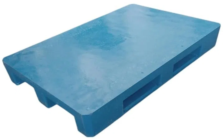 Palette Plastique 120x80 cm, Bleu, Acier Renforcé, Pour Transport et Stockage