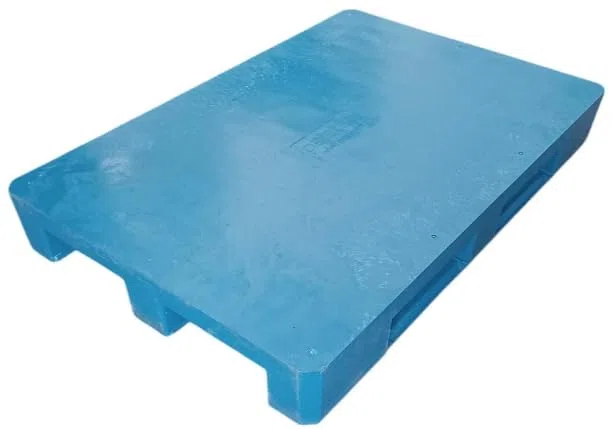 Palette Plastique 120x80 cm, Bleu, Acier Renforcé, Pour Transport et Stockage