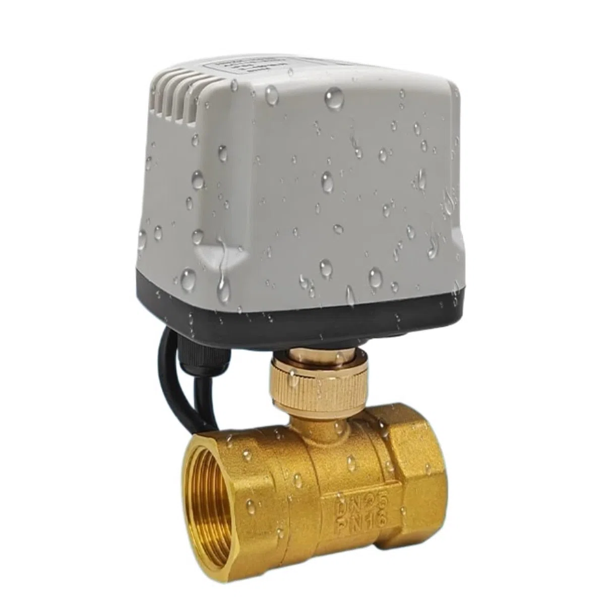 Valve motorisée Vanne à boisseau sphérique électrique à ouverture rapide DN15-DN50 3-4s, filetage femelle, laiton, IP65, motorisée, 2 voies, AC/DC 12 V, 24 V, 220 V(DN40,CLOSED_220VAC_CR04K)