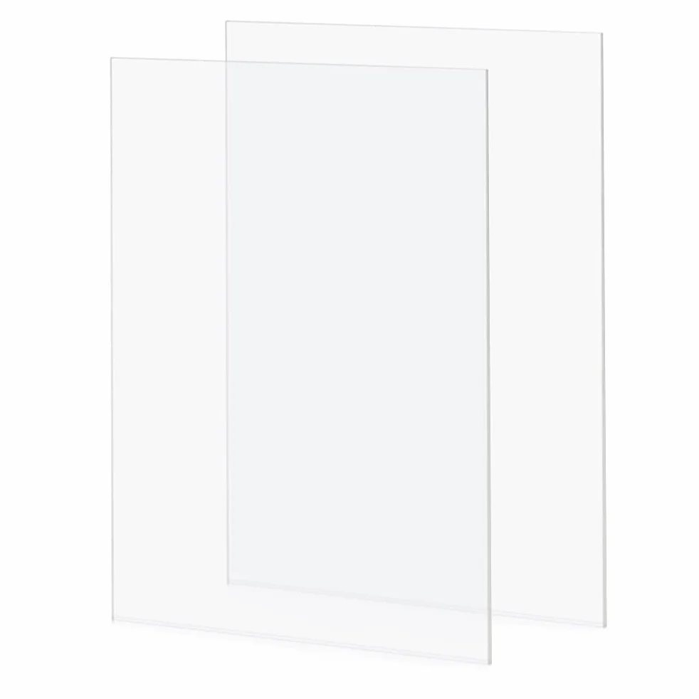 Lot de 2 feuilles transparentes en acrylique A3 (300 x 420 mm) 2 mm d'épaisseur pour projets de bricolage, boucliers de protection, signalisation