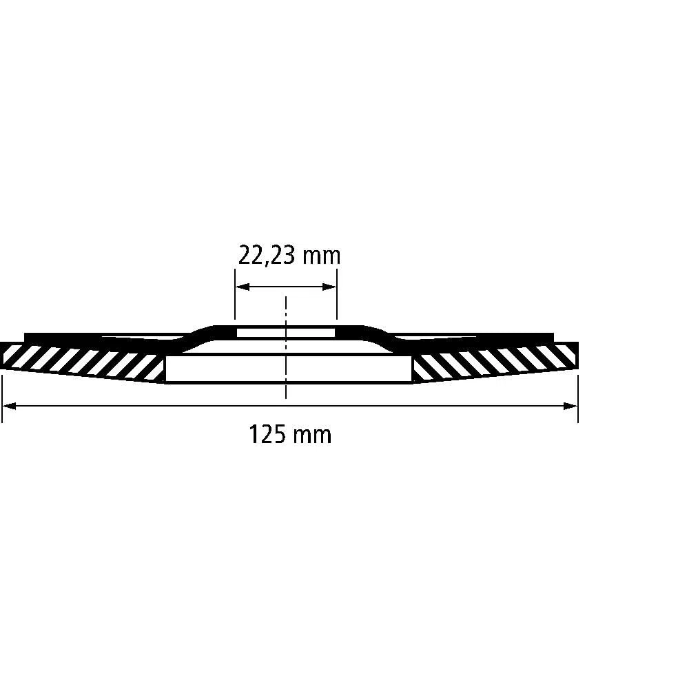 PFERD TOOLS Disque à ébarber, 5 pièces | 125 x 7,2 x 22,23 mm, à moyeu déporté, PSF STEEL | 69298071 – pour acier