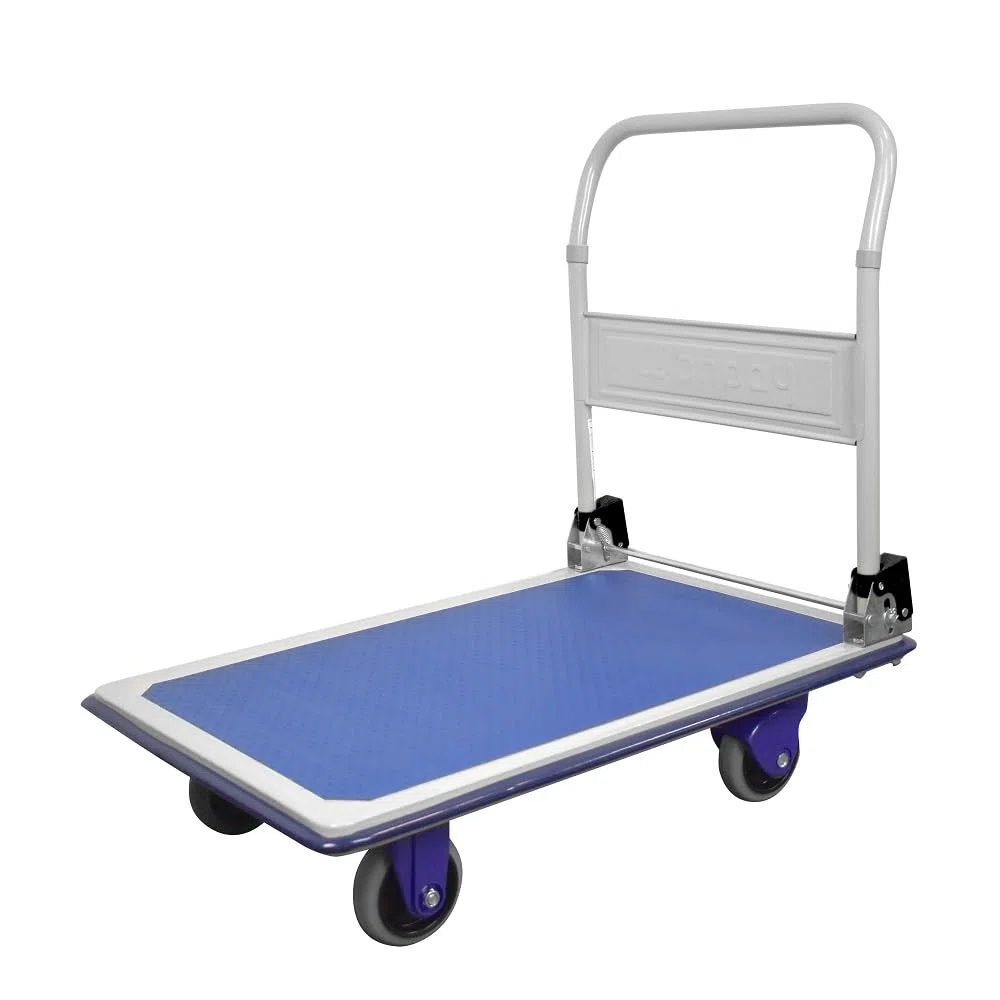 Wonday Chariot Pro Plus Pliable Gris Bleu capacité 300 kg - Dimensions déplié L91 x H86 x P61 cm