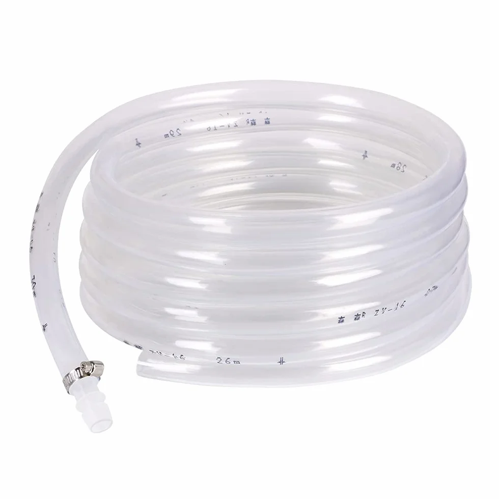 Flintronic Tuyau de Pression 5M - 15 MM ID x 18 MM OD - Pour Air, Oxygène d'Aquarium, Carburant et Huile - Transparent
