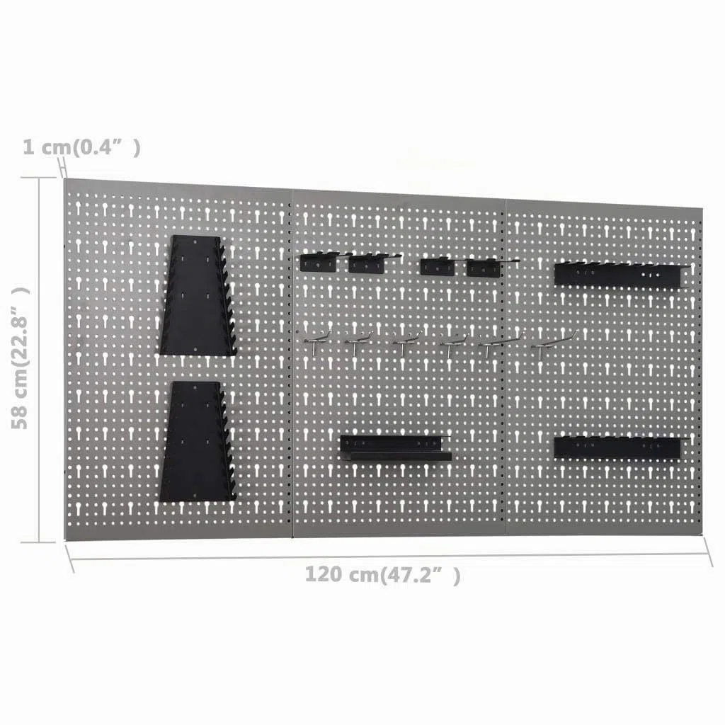 vidaXL Établi avec 3 Panneaux muraux