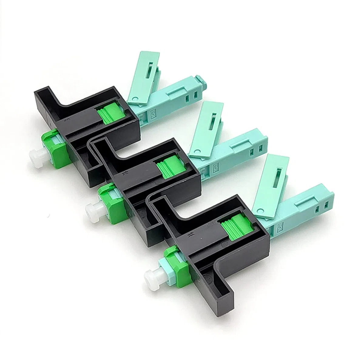 Raccords à fibres optiques Connecteur optique d'assemblage de champ SC APC intégré 100 pièces SC FTTH support connecteur rapide de Fiber avec connecteur rapide de Fiber Équipement de communication