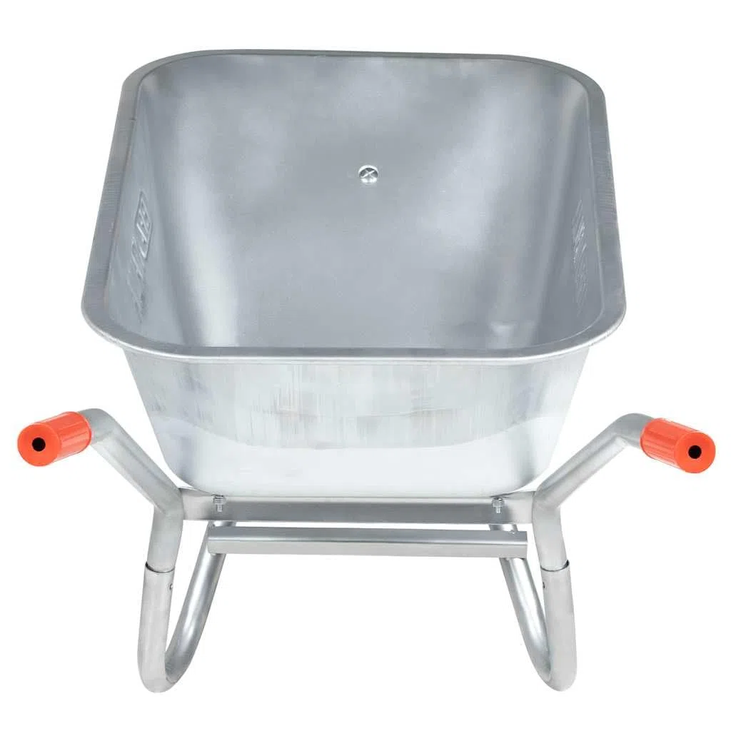 Brouette Chariot 90 L, 150 kg, Acier galvanisé et Plastique, Roue Pneu Gonflable, poignée Confortable, Transport Charge Lourd pour Jardin Potager Chantier extérieur maconnerie Outil Terre