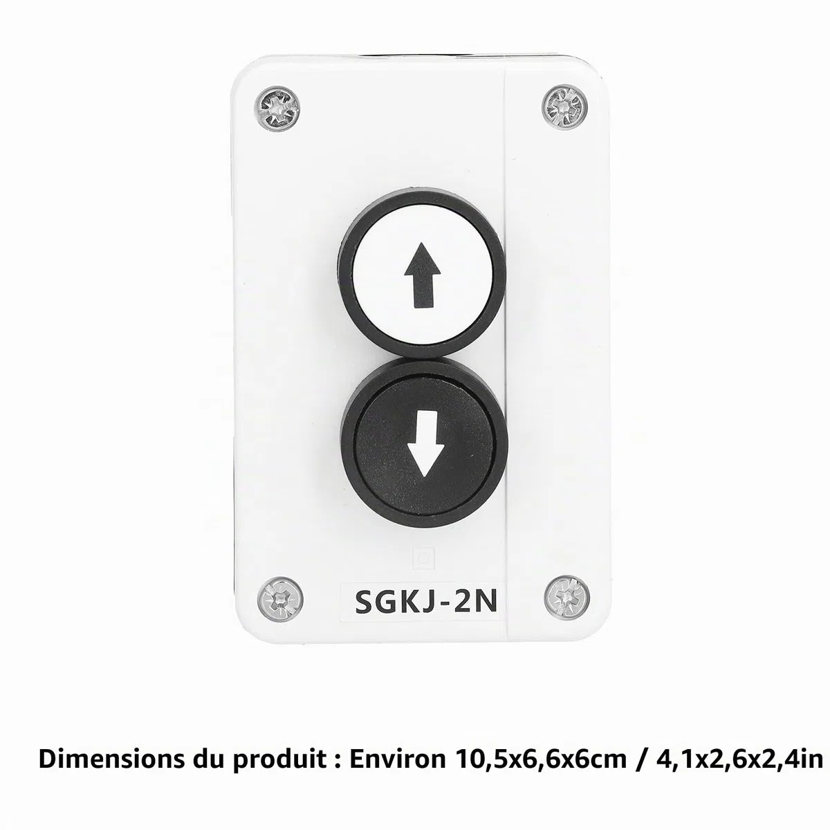 Interrupteur de la touche, SGKJ-2N Interrupteur à bouton-poussoir pour porte roulante Interrupteur de volet roulant Station Haut Bas Porte de camion Interrupteur mural étanche Ta