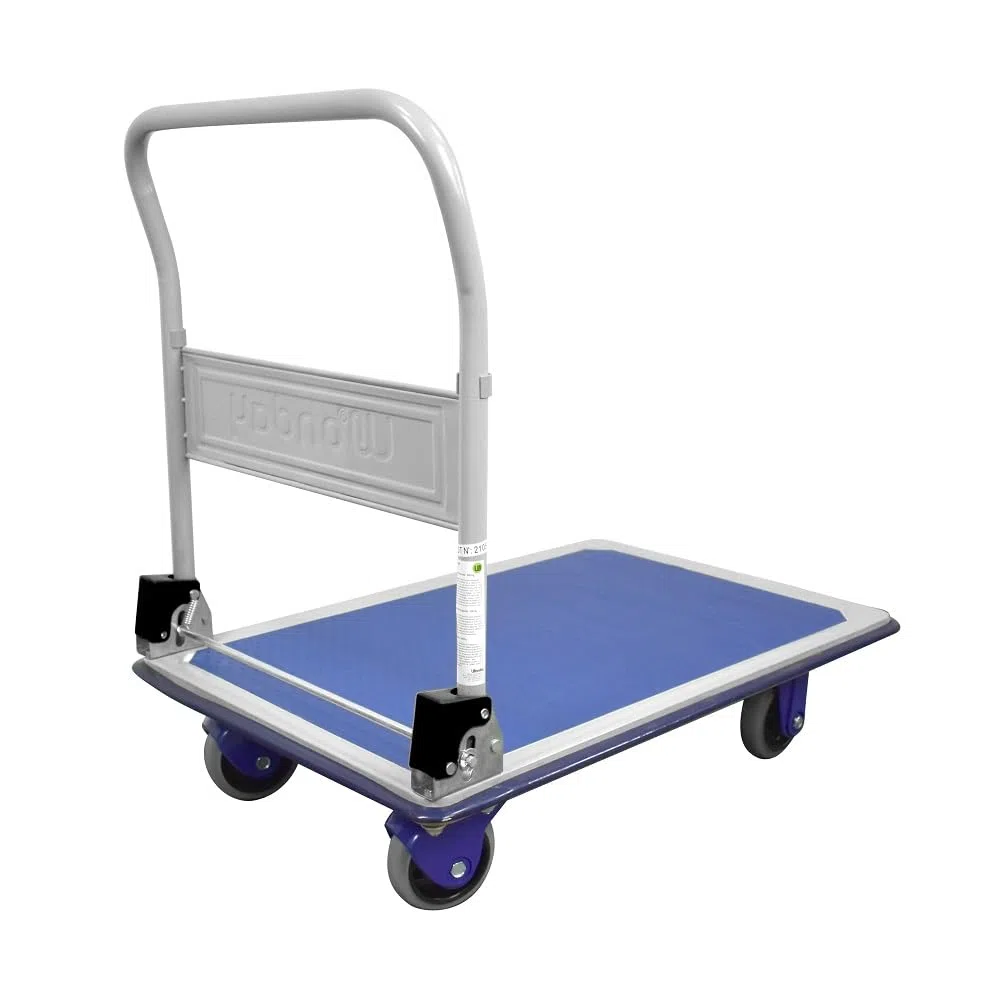 Wonday Chariot Pro Plus Pliable Gris Bleu capacité 300 kg - Dimensions déplié L91 x H86 x P61 cm