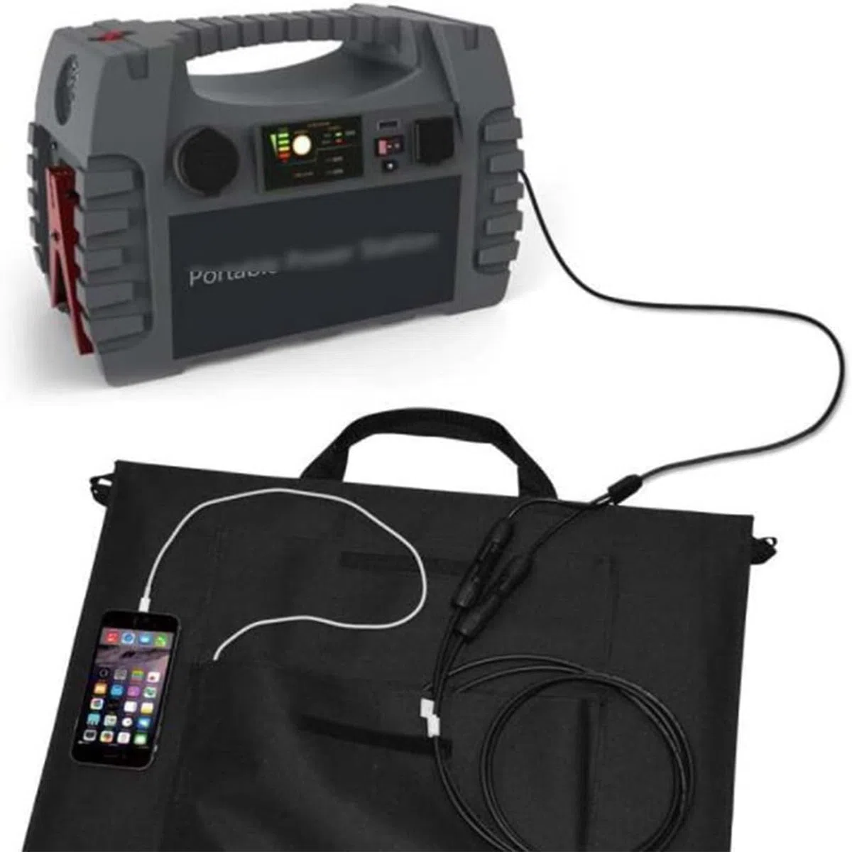 Kit De Panneau Solaire Pliable Monocristallin Portable Léger avec Sortie USB De Contrôleur pour Bateau De Camping-Car RV