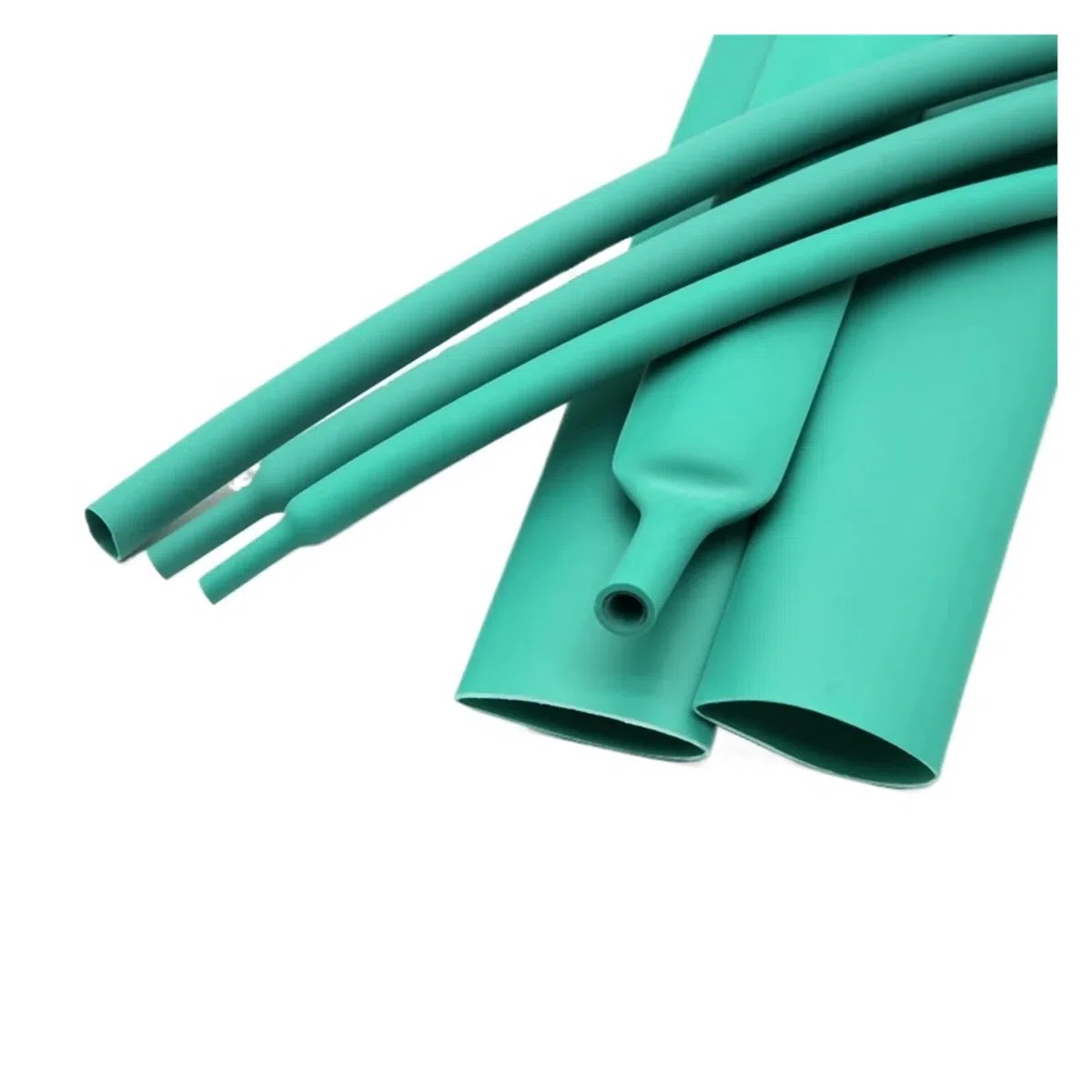 Gaine thermorétractable 3:1 verte avec colle - Double paroi - 1,6 à 39 mm de diamètre - Isolée - Polyoléfine - 19,1 mm - 8 m